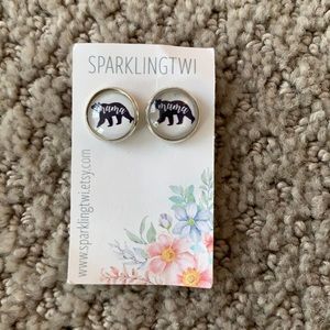 Mama bear earrings